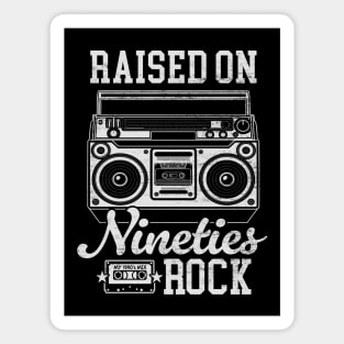 Raised on 90's Rock: Funny Vintage Boom Box and Cassette Tape Magnet